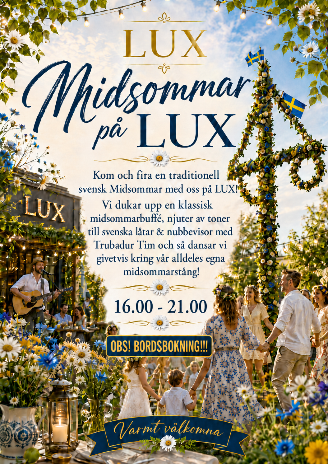 Fira Midsommar med oss på LUX! Lux